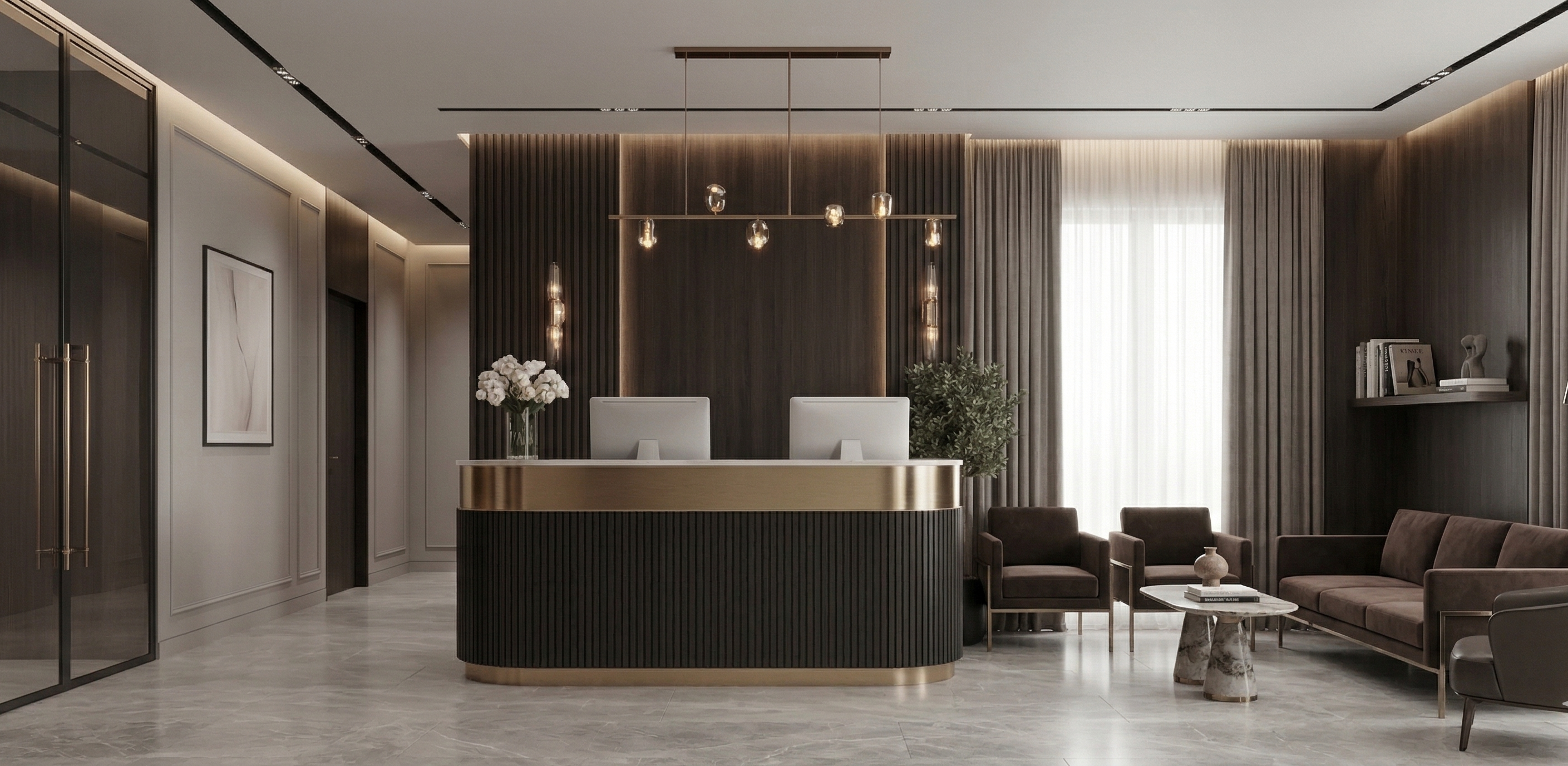 Recepção de Clínica Moderna